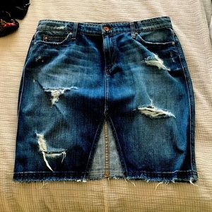 Joe Jean skirt, size 31, front center cut out